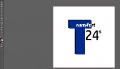 Logo design # 1160427 for creation of a logo for a textile transfer manufacturer TRANSFERT24 contest