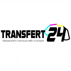 Logo design # 1160122 for creation of a logo for a textile transfer manufacturer TRANSFERT24 contest