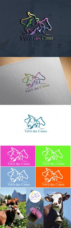 Logo design # 1107931 for Logo for a veterinary practice specialized in large animals in the french Alps contest