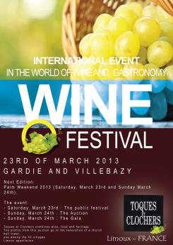 Flyer, tickets # 133983 for Poster for the 24th Edition of Toques et Clochers - International Event in the world of wine and gastronomy. contest