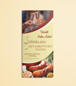 Flyer, Eintrittskarte, Einladung  # 731980 für Sekt & Bratwurst Tasting Wettbewerb