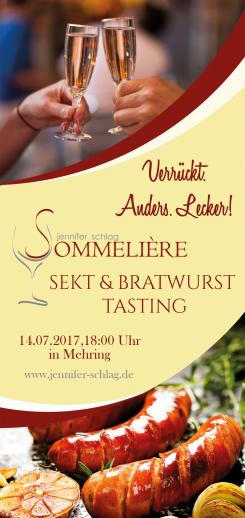 Flyer, Eintrittskarte  # 731981 für Sekt & Bratwurst Tasting Wettbewerb