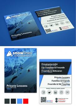 Flyer, Eintrittskarte, Einladung  # 1246757 für Entwerfen Sie ein exklusiven Flyer fur eine  Skischule mit Konzentration auf Privatunterricht  Wettbewerb