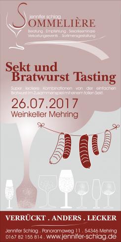 Flyer, Eintrittskarte, Einladung  # 731984 für Sekt & Bratwurst Tasting Wettbewerb