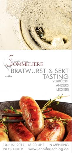 Flyer, Eintrittskarte, Einladung  # 731224 für Sekt & Bratwurst Tasting Wettbewerb