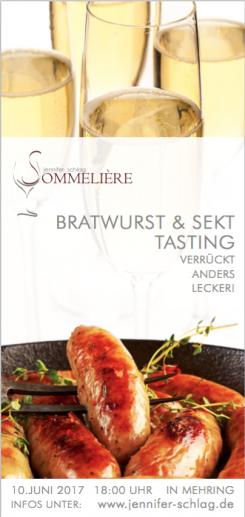 Flyer, Eintrittskarte, Einladung  # 731252 für Sekt & Bratwurst Tasting Wettbewerb