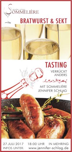 Flyer, Eintrittskarte, Einladung  # 732012 für Sekt & Bratwurst Tasting Wettbewerb