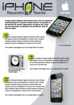 Flyer, (Toegangs)Kaart # 327102 voor iPhone Reparatie Twente Tips Flyer wedstrijd