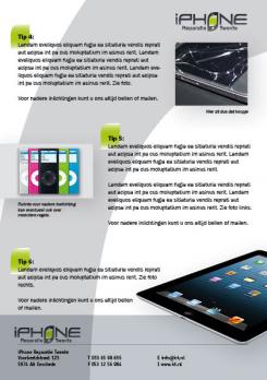 Flyer, (Toegangs)Kaart # 327103 voor iPhone Reparatie Twente Tips Flyer wedstrijd