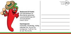 Flyer, (Toegangs)Kaart # 175059 voor El Pueblo Kortingsbon - verjaardagskaart wedstrijd