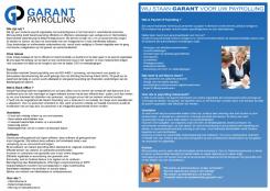 Flyer, (Toegangs)Kaart # 183840 voor Brochure Garant payrolling wedstrijd