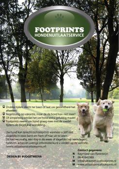 Flyer, (Toegangs)Kaart # 134093 voor Footprints Hondenuitlaatservice Flyer wedstrijd