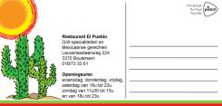 Flyer, (Toegangs)Kaart # 175240 voor El Pueblo Kortingsbon - verjaardagskaart wedstrijd