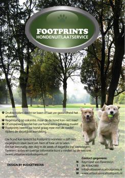 Flyer, (Toegangs)Kaart # 134215 voor Footprints Hondenuitlaatservice Flyer wedstrijd