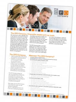 Flyer, (Toegangs)Kaart # 18840 voor Ontwerp van factsheet voor The CFO Company wedstrijd