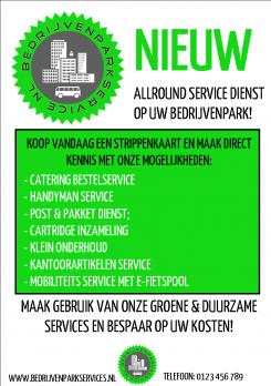 Flyer, tickets # 327493 for Bedrijvenparkservice Nederland contest