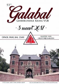 Flyer, (Toegangs)Kaart # 660615 voor Ontwerp affiche Galabal Geneeskunde VUB wedstrijd