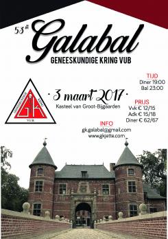 Flyer, (Toegangs)Kaart # 659757 voor Ontwerp affiche Galabal Geneeskunde VUB wedstrijd