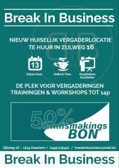 Flyer, (Toegangs)Kaart # 934296 voor Ontwerp flyer vergaderruimte in Haarlem wedstrijd