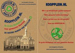 Flyer # 266596 voor Hippe flyer voor een lokale tweedehands website (Koopplein Haarlem) wedstrijd