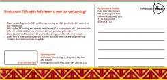 Flyer, (Toegangs)Kaart # 175391 voor El Pueblo Kortingsbon - verjaardagskaart wedstrijd