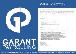 Flyer, (Toegangs)Kaart # 184825 voor Brochure Garant payrolling wedstrijd