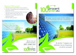 Flyer, (Toegangs)Kaart # 57099 voor zonnepanelen flyer voor 100procentgroen.eu wedstrijd