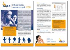 Flyer # 24873 voor Folder verzuimaanpak WWB gericht op consulenten van gemeentelijke Sociale Diensten wedstrijd