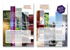 Flyer # 3354 voor Ontwerp een aantrekkelijke, stijlvolle en Trendy Flyer voor Trendy Hotels wedstrijd