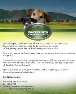 Flyer # 132625 voor Footprints Hondenuitlaatservice Flyer wedstrijd