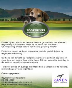 Flyer # 132459 voor Footprints Hondenuitlaatservice Flyer wedstrijd