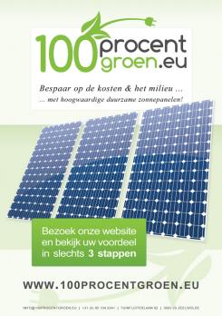 Flyer # 56838 voor zonnepanelen flyer voor 100procentgroen.eu wedstrijd