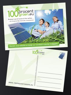 Flyer, (Toegangs)Kaart # 57456 voor zonnepanelen flyer voor 100procentgroen.eu wedstrijd
