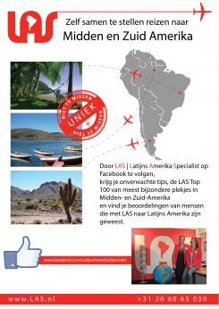 Flyer # 242646 voor Ontwerp een triggerend A6-flyer (dubbelzijdig) voor reisbureau LAS | Latijns Amerika Specialist op de 50+ beurs. wedstrijd