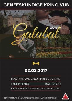 Flyer, (Toegangs)Kaart # 658989 voor Ontwerp affiche Galabal Geneeskunde VUB wedstrijd