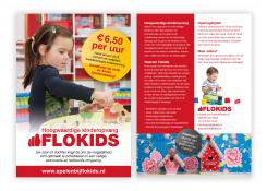 Flyer, (Toegangs)Kaart # 739494 voor Prijzenactie, flyer kinderdagverblijf FLOKIDS DEN HAAG wedstrijd