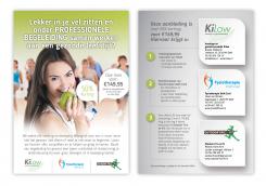 Flyer, (Toegangs)Kaart # 650318 voor weer lekker in je vel??? aanbieding van voedingsconsulente, fysiotherpeut en bootcamp instructrice wedstrijd