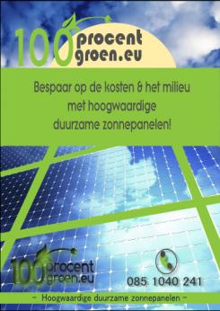 Flyer, (Toegangs)Kaart # 57268 voor zonnepanelen flyer voor 100procentgroen.eu wedstrijd