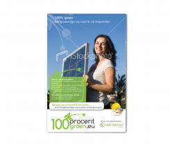Flyer, (Toegangs)Kaart # 56986 voor zonnepanelen flyer voor 100procentgroen.eu wedstrijd