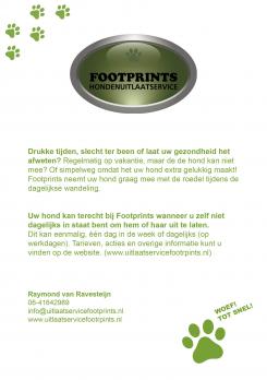 Flyer, (Toegangs)Kaart # 134408 voor Footprints Hondenuitlaatservice Flyer wedstrijd