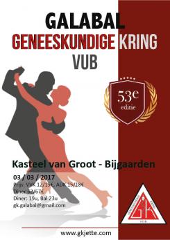 Flyer, (Toegangs)Kaart # 658995 voor Ontwerp affiche Galabal Geneeskunde VUB wedstrijd