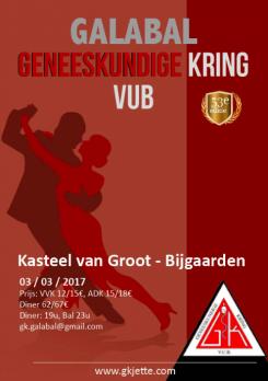 Flyer, (Toegangs)Kaart # 658968 voor Ontwerp affiche Galabal Geneeskunde VUB wedstrijd