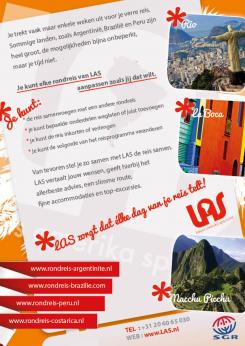 Flyer # 242623 voor Ontwerp een triggerend A6-flyer (dubbelzijdig) voor reisbureau LAS | Latijns Amerika Specialist op de 50+ beurs. wedstrijd
