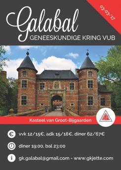 Flyer, (Toegangs)Kaart # 658900 voor Ontwerp affiche Galabal Geneeskunde VUB wedstrijd