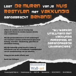 Flyer, (Toegangs)Kaart # 710960 voor frisse en uitdagende flayer, voor een behangers bedrijf: behangersbedrijf Wall-Art  wedstrijd