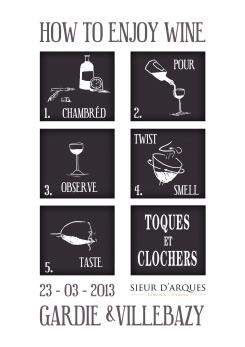 Flyer, tickets # 131785 for Poster for the 24th Edition of Toques et Clochers - International Event in the world of wine and gastronomy. contest