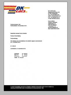 Stationery design # 137349 for New invoices, enveloppes, ... cards for our garage contest