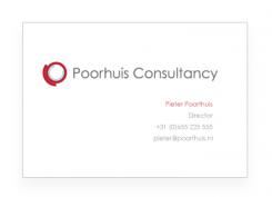 Huisstijl # 2335 voor Poorthuis Consultancy wedstrijd