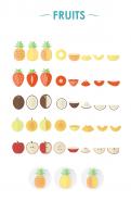 Buttons, icons # 575804 for Set of Icons of conventionalized Fruits contest