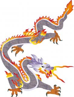 Illustratie, Tekening, Kledingopdruk # 46361 voor Digitale versie van een met de hand getekende draak wedstrijd